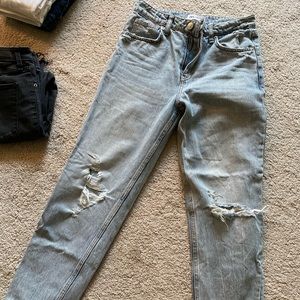Zara high waisted light jeans
